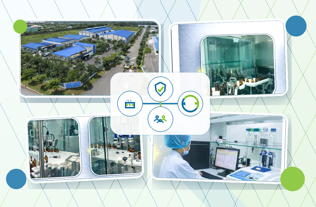 Illustration of Saigonvet's WHO-GMP production capabilities