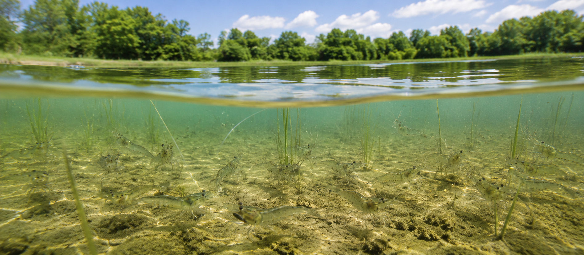 ENZYME PLUS supports cleaner pond water and pond bottom