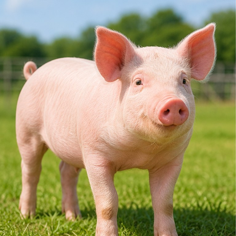 Healthy pig illustrating the antipyretic effect of KETOFEN 100