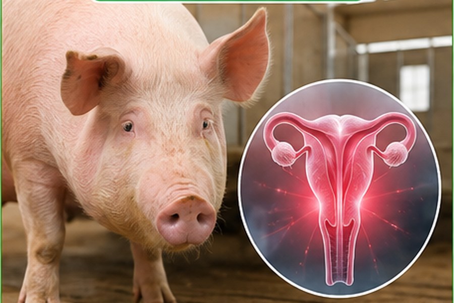 Illustration of metritis in livestock